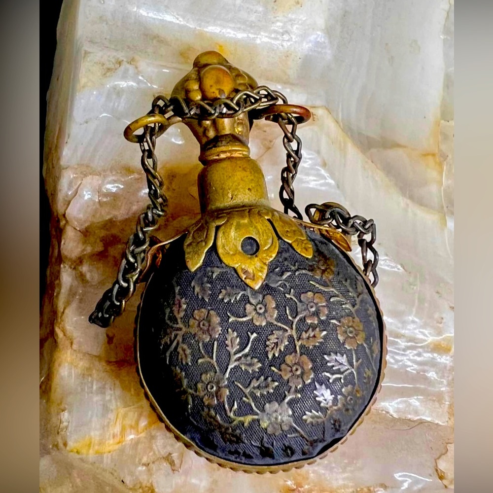 Victorian Chatalaine Brass Perfume holder